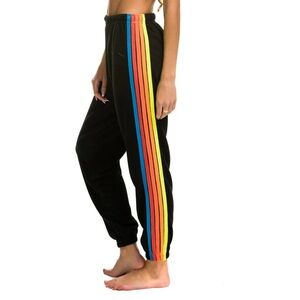 Aviator Nation • rainbow stripe sweatpants • xs